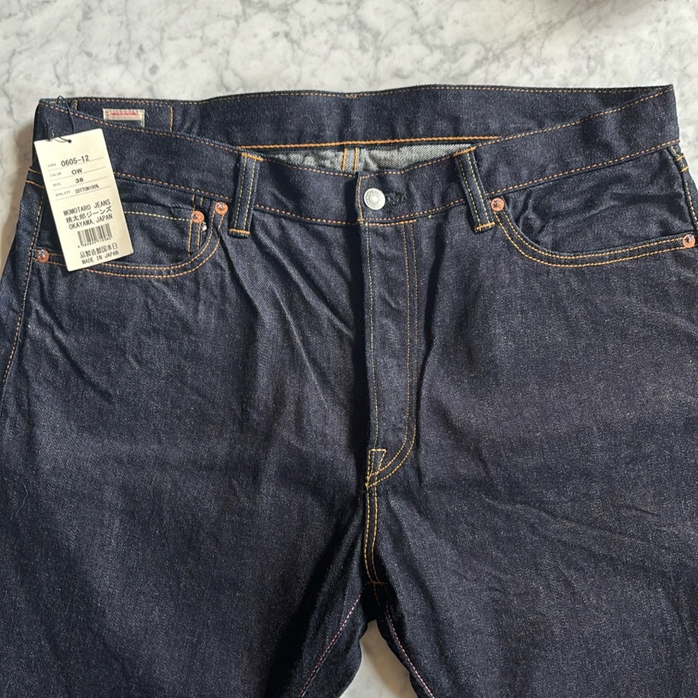 COPY - Momotaro Dark wash jeans. W38, tapered fit.
